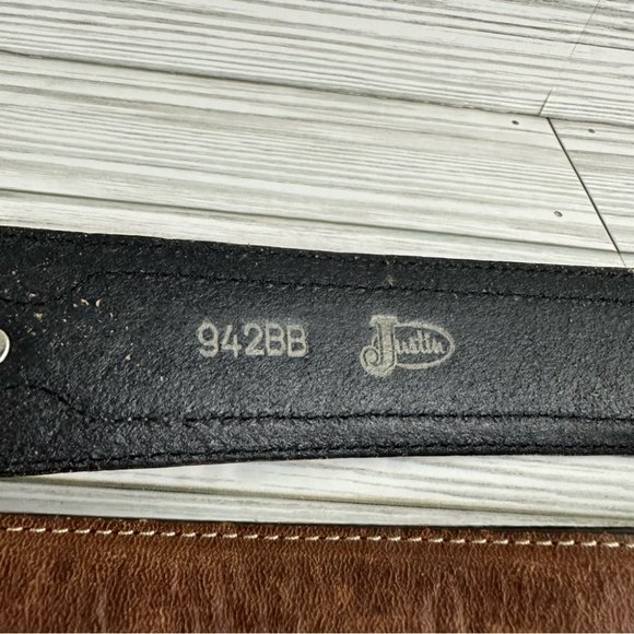 Justin Western Native American Belt Size 34 - Picture 2 of 5